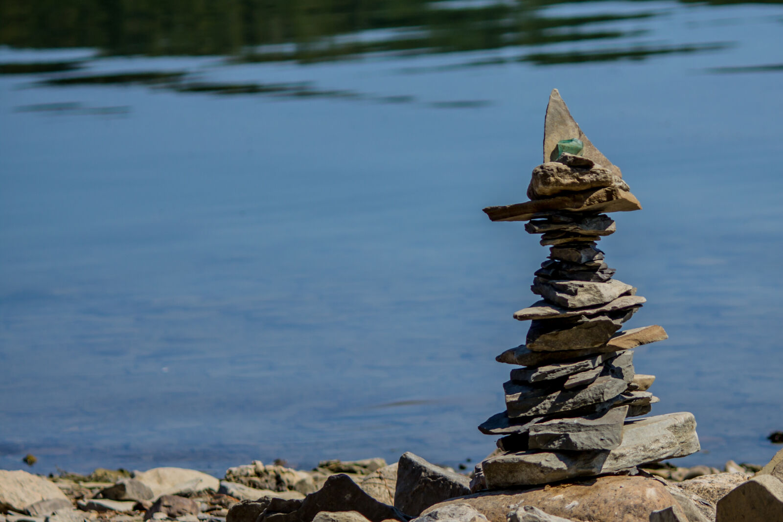 Canon EOS 600D (Rebel EOS T3i / EOS Kiss X5) sample photo. Hemlock, lake, rock, stack photography