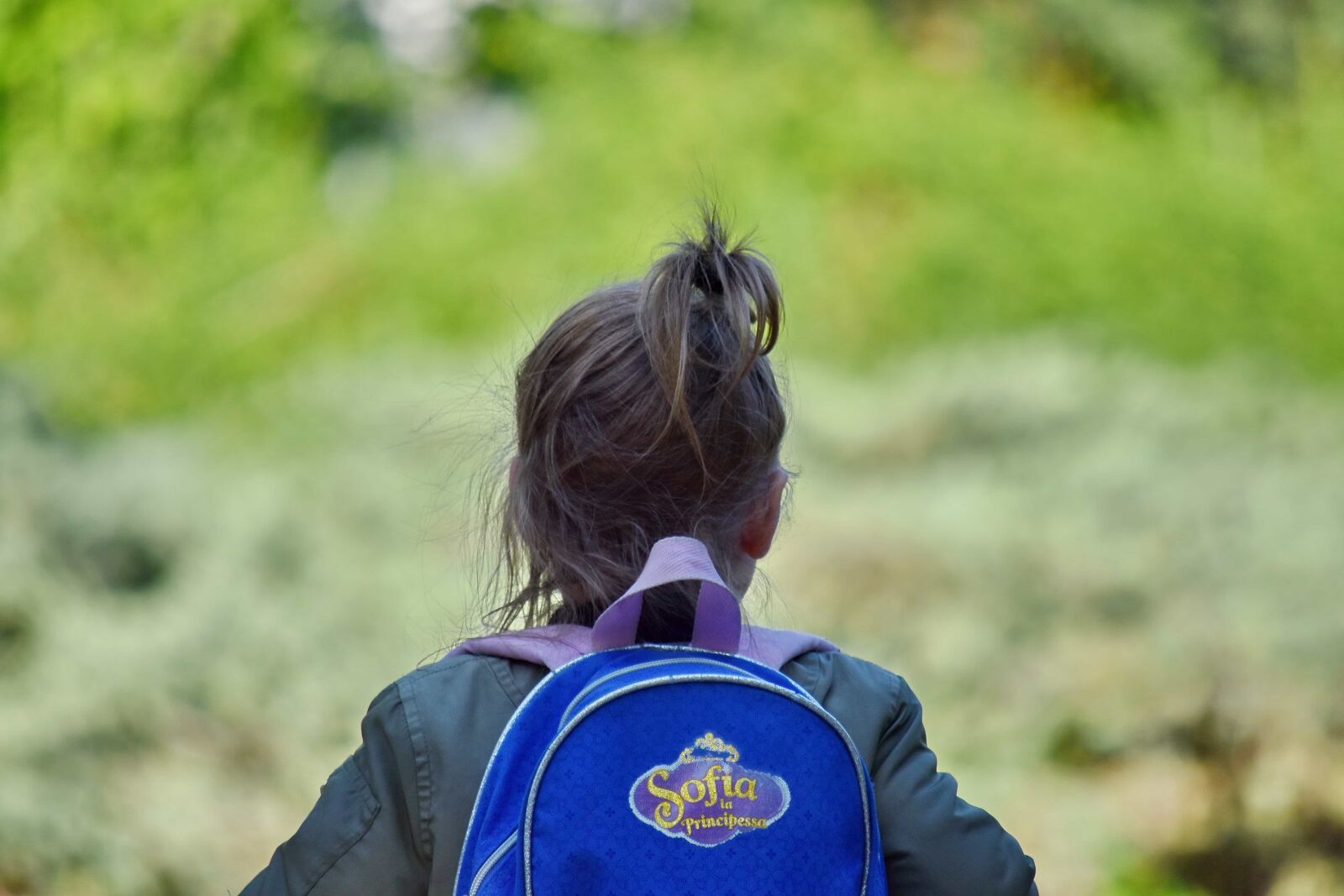Nikon D5500 sample photo. Backpack, girl, school child photography
