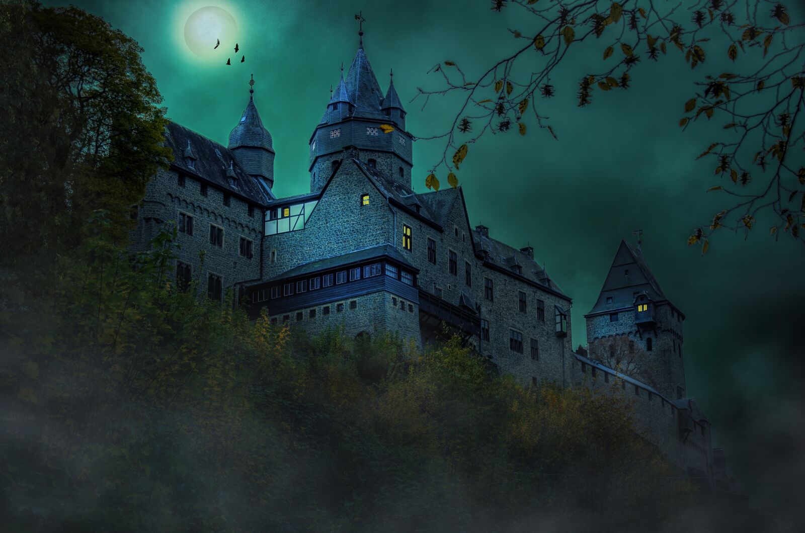 Pentax K-30 sample photo. Castle, night, middle ages photography