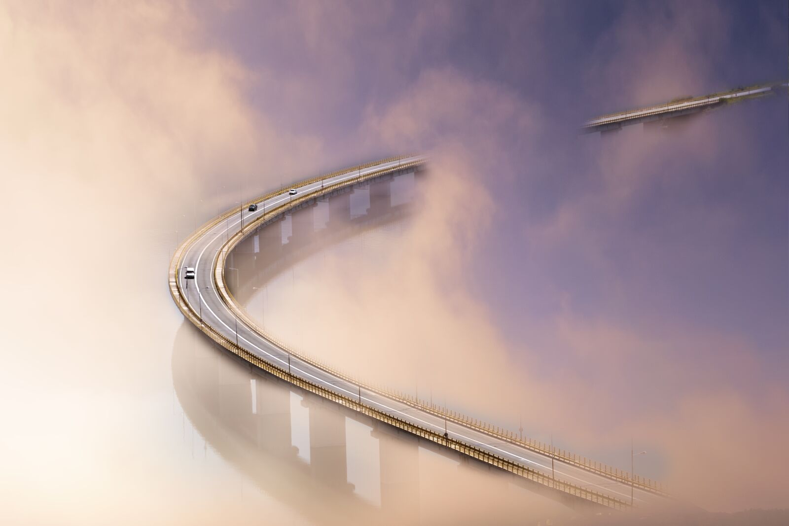 Nikon D5300 sample photo. Bridge, river, fog photography