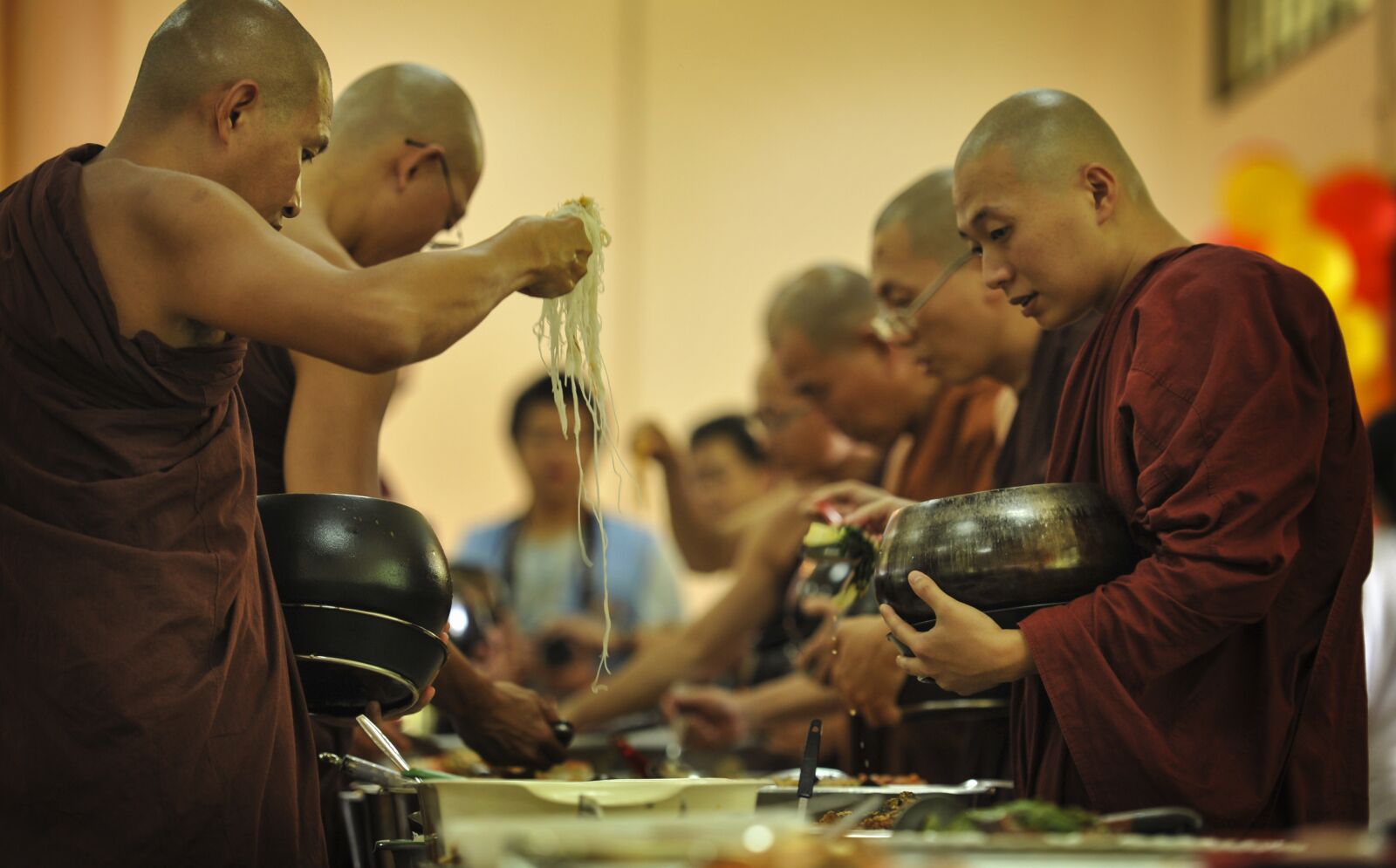 Nikon D3 sample photo. Theravada buddhism, sangha taking photography