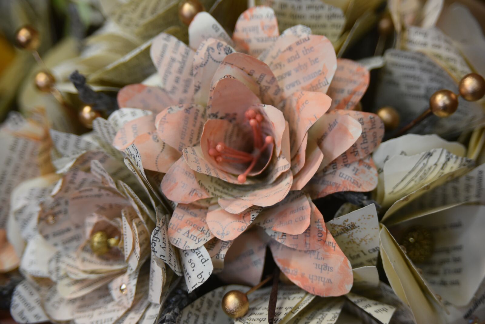 Nikon D750 sample photo. Paper flower, bouquet, wedding photography