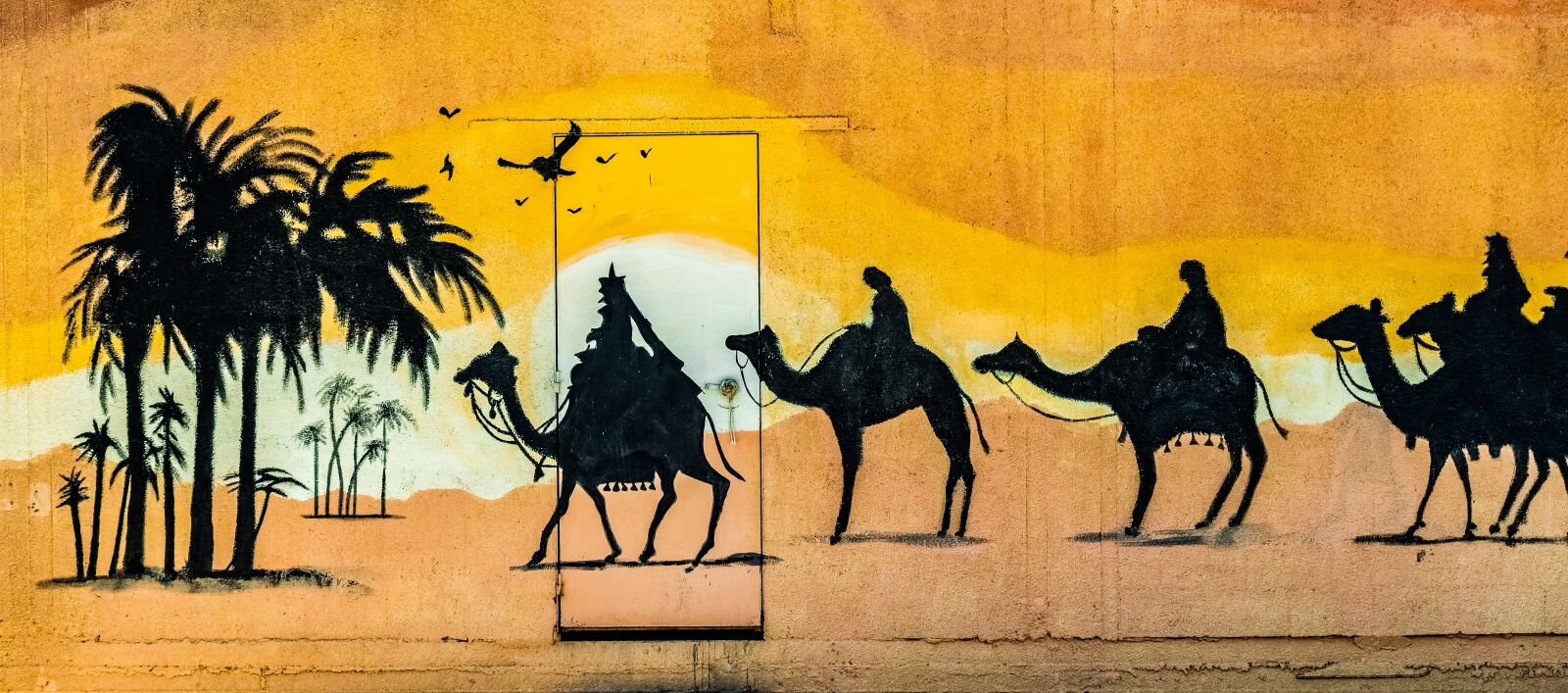 Nikon D3300 sample photo. Camels, desert, caravan photography
