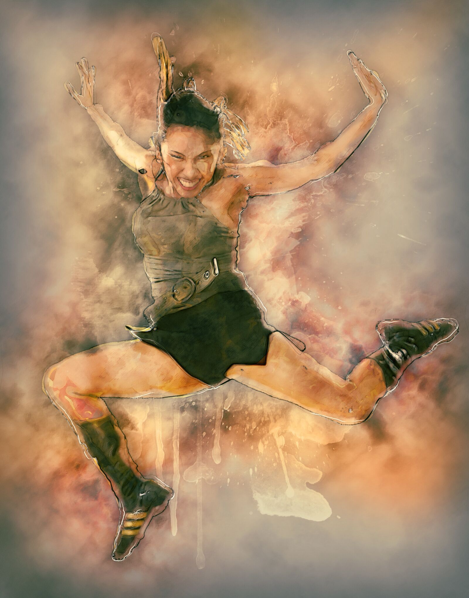 Canon EOS-1Ds Mark II sample photo. Jumping, woman, girl photography
