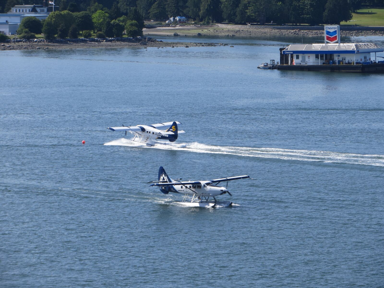 Canon PowerShot SX260 HS sample photo. Planes, vancouver, harbour photography