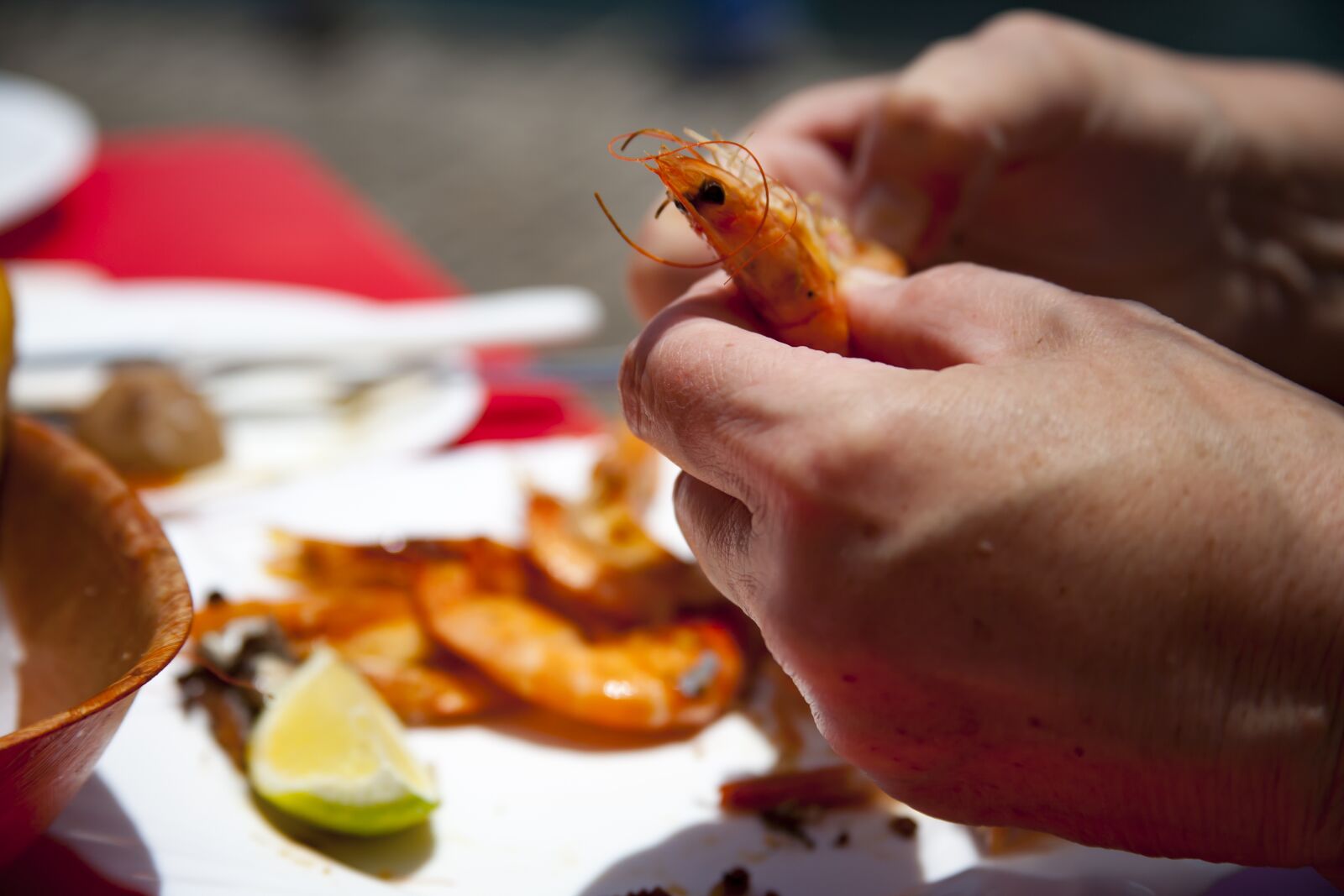 Canon EF 28-135mm F3.5-5.6 IS USM sample photo. Eat, shrimp, delicacy photography