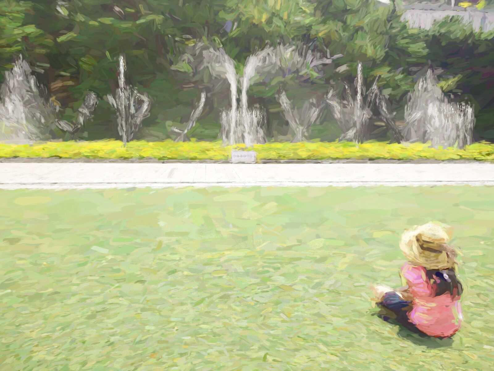Samsung Galaxy Note9 sample photo. 분수, girl, park photography
