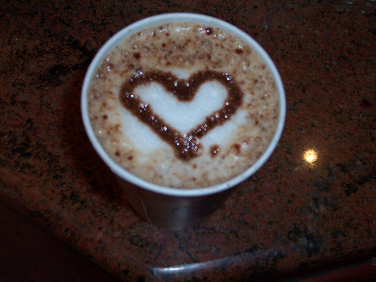 Kodak CX7525 ZOOM DIGITAL CAMERA sample photo. Cocoa, coffee, heart, mocha photography