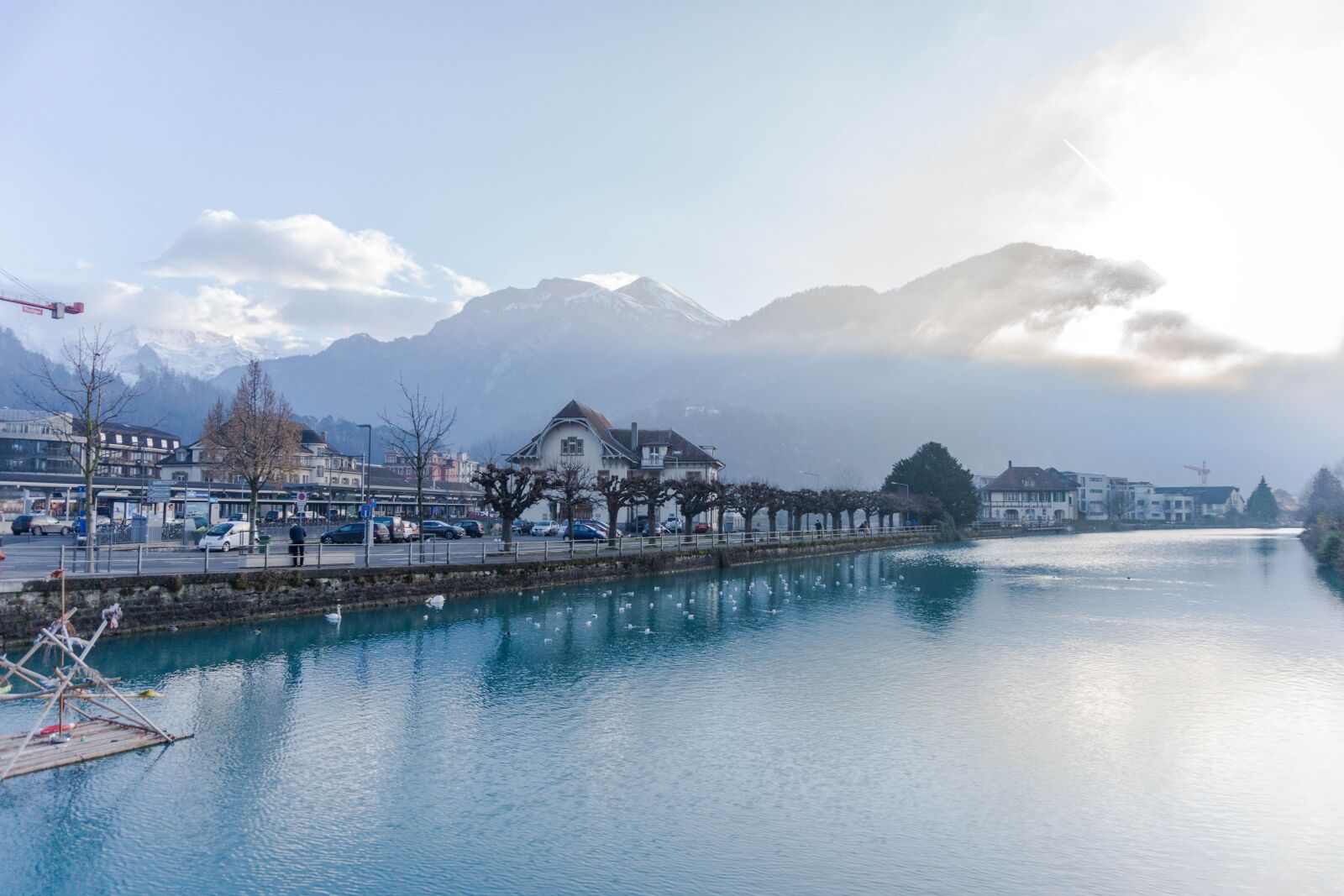 Sony a6000 sample photo. Switzerland, snow mountain, lake photography