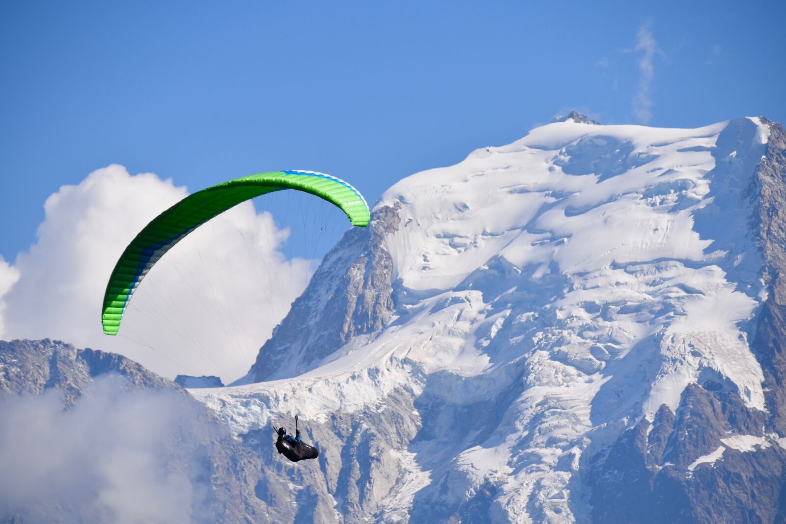 Nikon D5600 sample photo. Paragliding, paraglider, mountains photography