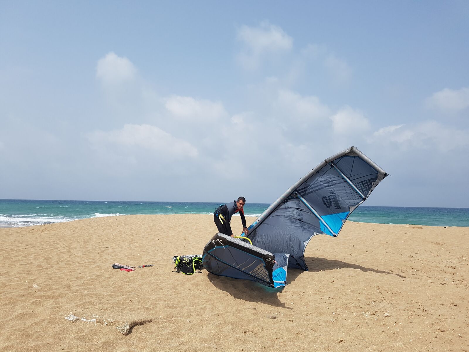 Samsung SM-G930F sample photo. Kiteboarding, beach, sea photography