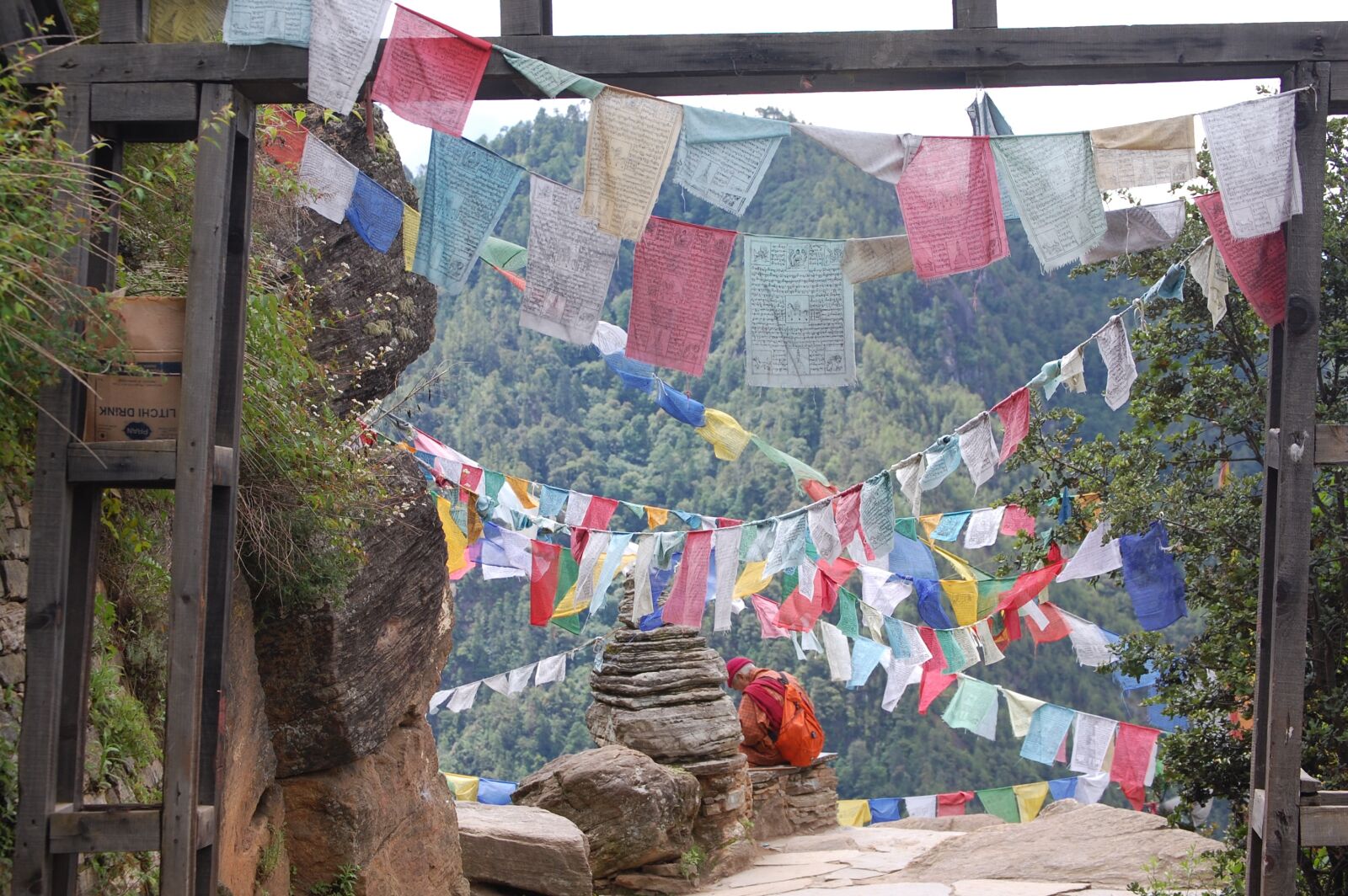 Nikon D40 sample photo. Prayer flags, bhutan, buddhism photography