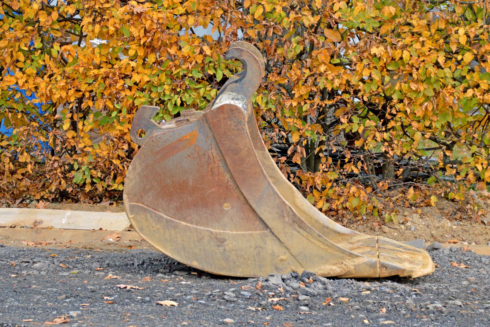 Nikon D3200 sample photo. Bagger, baggerschaufel, baustelle photography