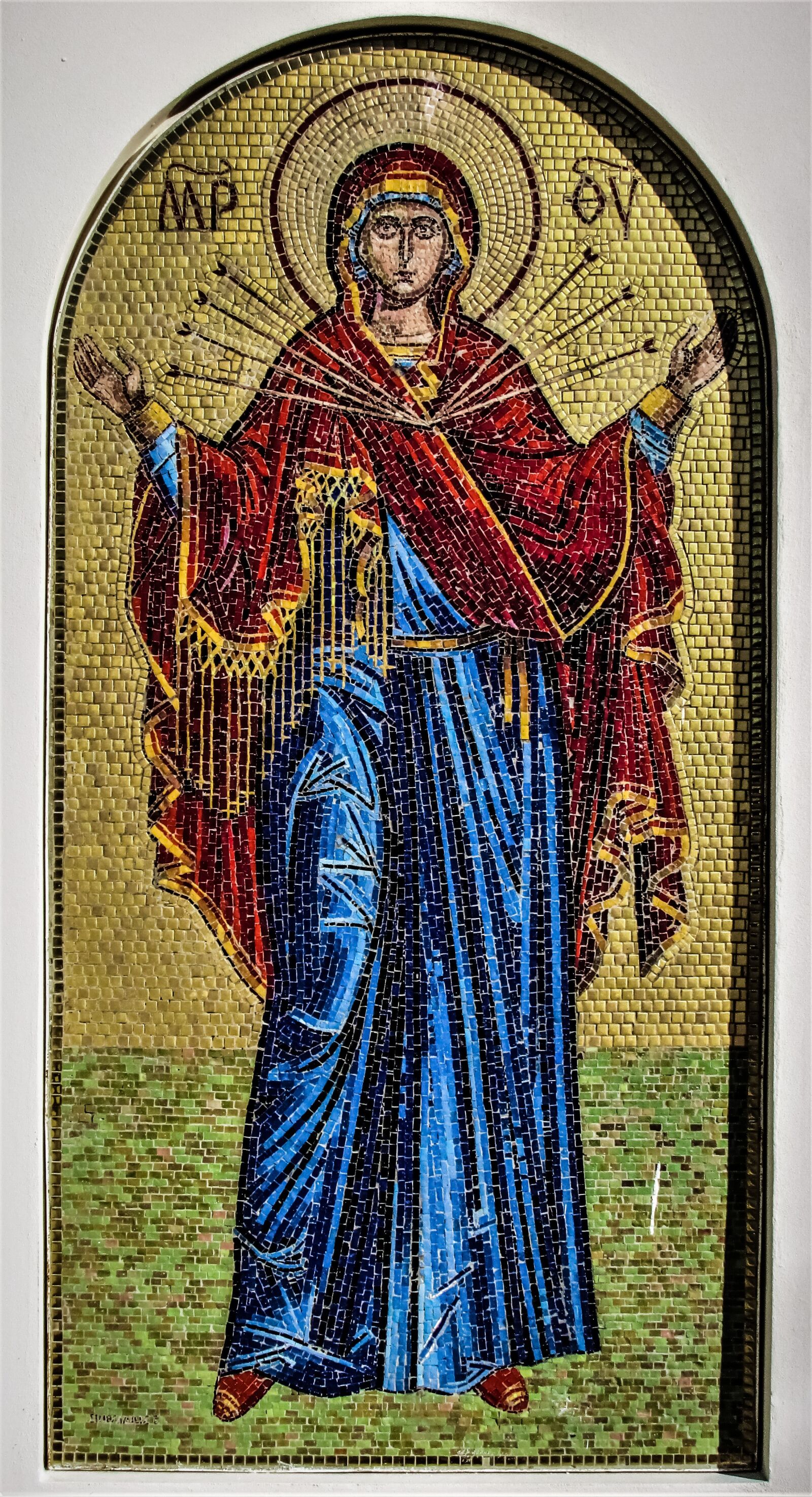 Canon PowerShot SX400 IS sample photo. Panagia semistrelia, mosaic, russian photography