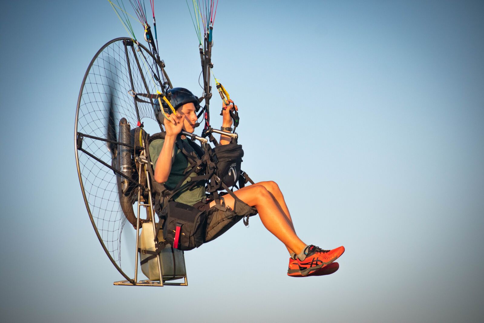 Nikon D3400 sample photo. Paramotor, flight, paragliding photography