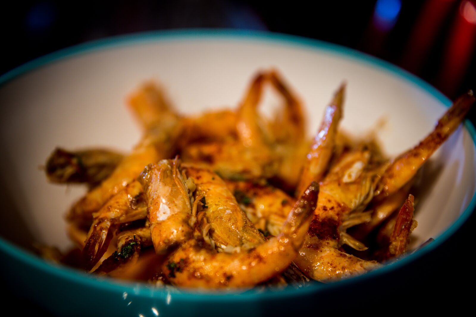 Canon EF 24-70mm F2.8L II USM sample photo. Shrimp, cooked shrimp, food photography