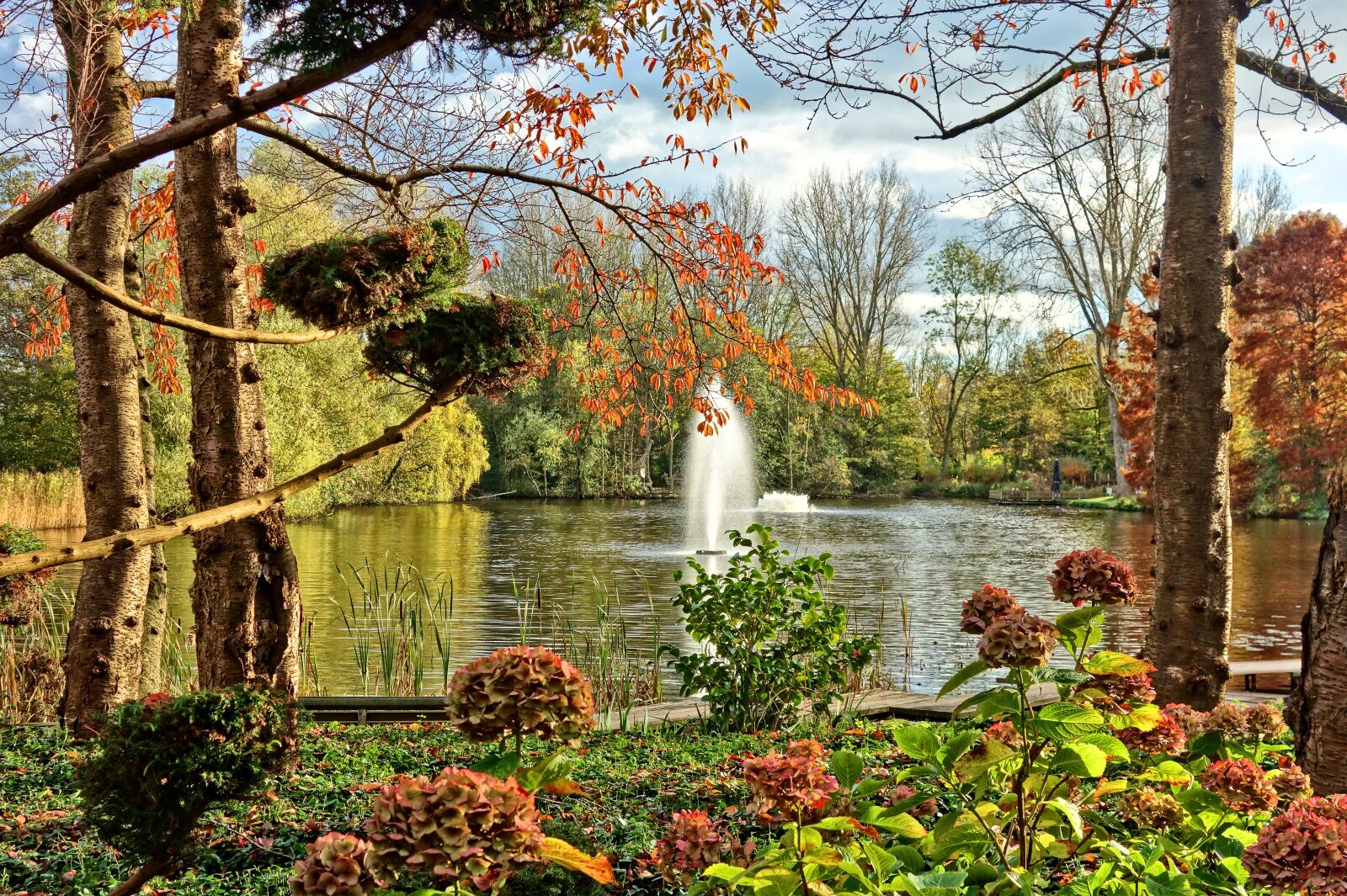 Sony Cyber-shot DSC-RX100 sample photo. Fountain, pond, park photography