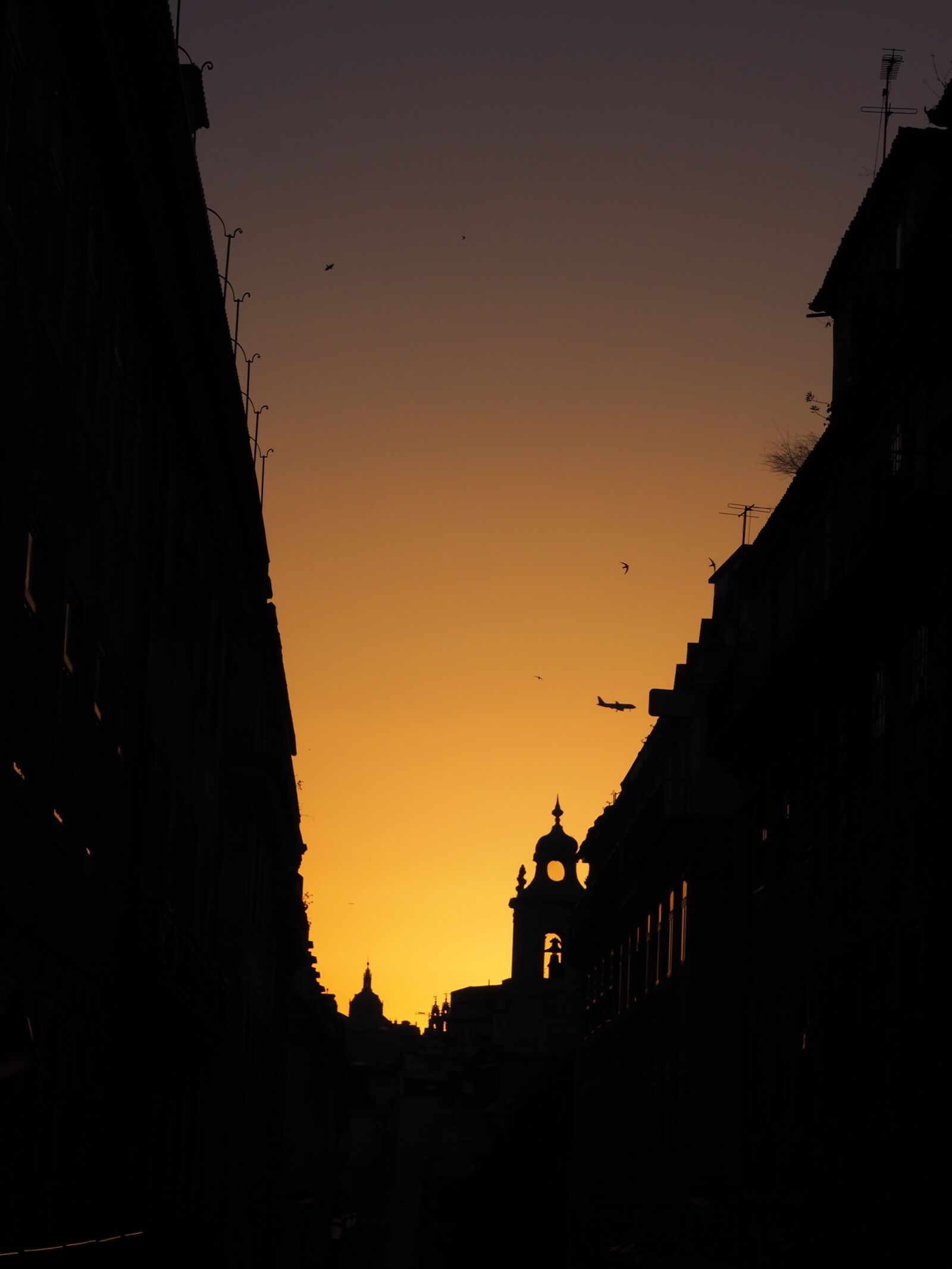 Olympus OM-D E-M10 II sample photo. Silhouette, lisbon, sunset photography