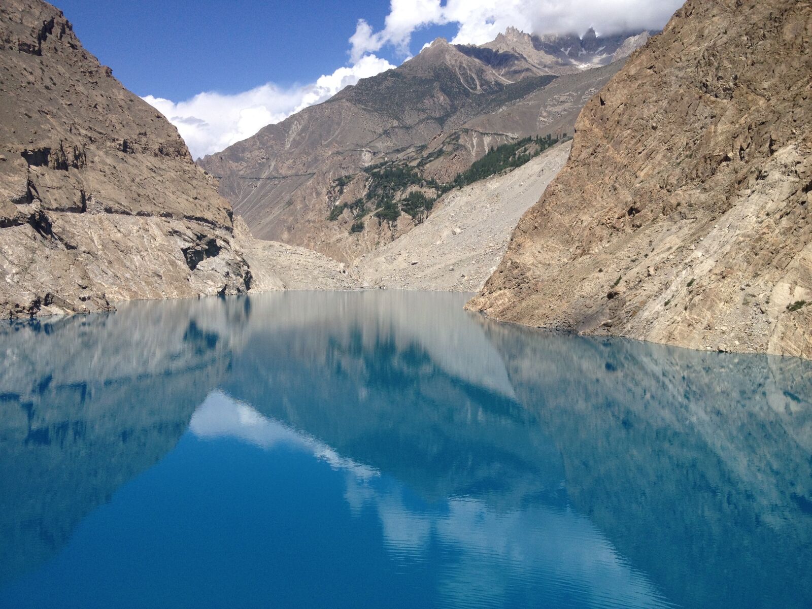 iPhone 4S back camera 4.28mm f/2.4 sample photo. Lake, ataabad lake, hunza photography