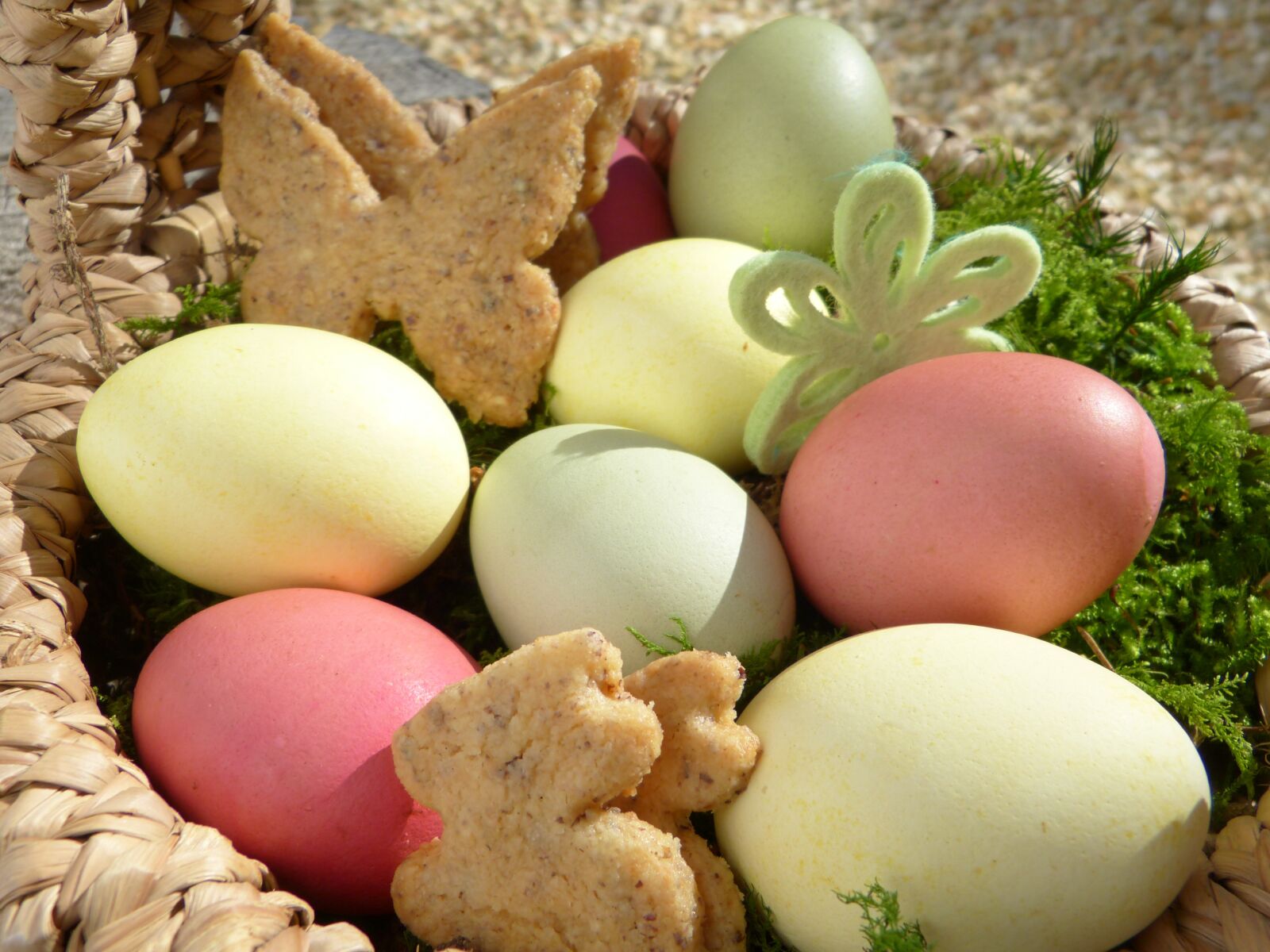 Panasonic Lumix DMC-FZ150 sample photo. Easter nest, easter eggs photography