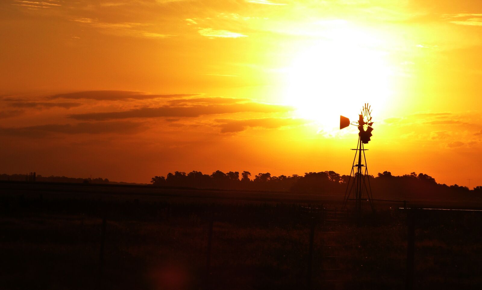 Panasonic Lumix DMC-FZ150 sample photo. Dawn, field, mill photography