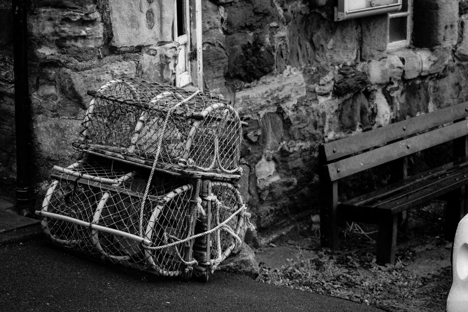 Canon EOS 1200D (EOS Rebel T5 / EOS Kiss X70 / EOS Hi) sample photo. Crab baskets, scotland, fishing photography