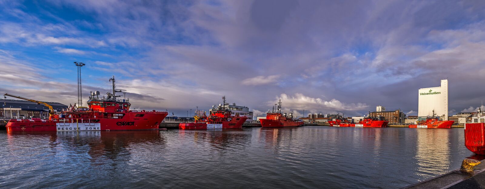 Nikon D800 sample photo. Panoramic, esbjerg, harbor photography