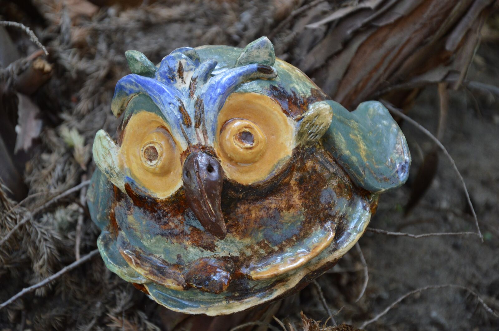 Nikon D3200 sample photo. Ceramic, craft, owl photography