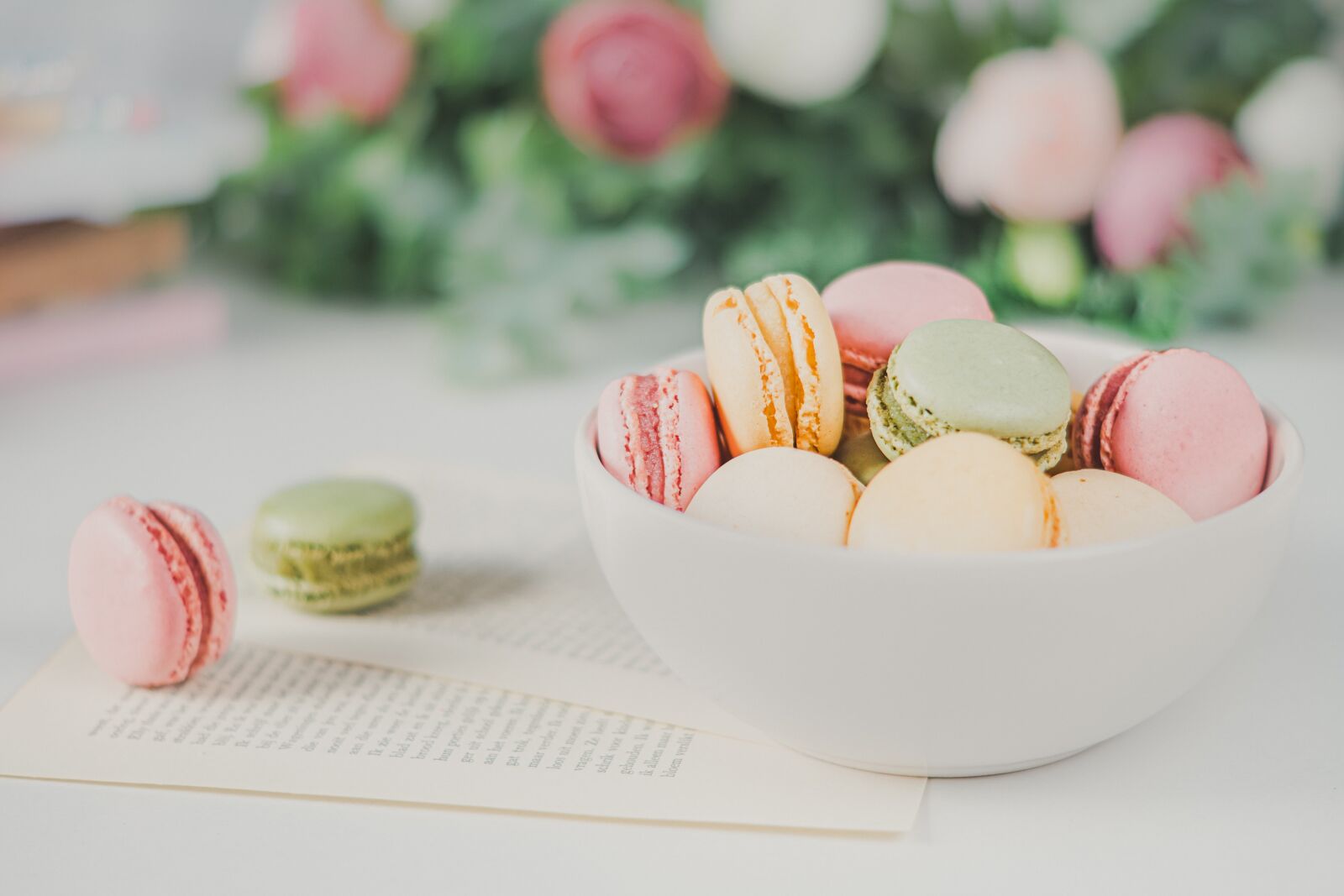 Sony ILCA-77M2 + Sony DT 50mm F1.8 SAM sample photo. Macarons, bowl, french macarons photography