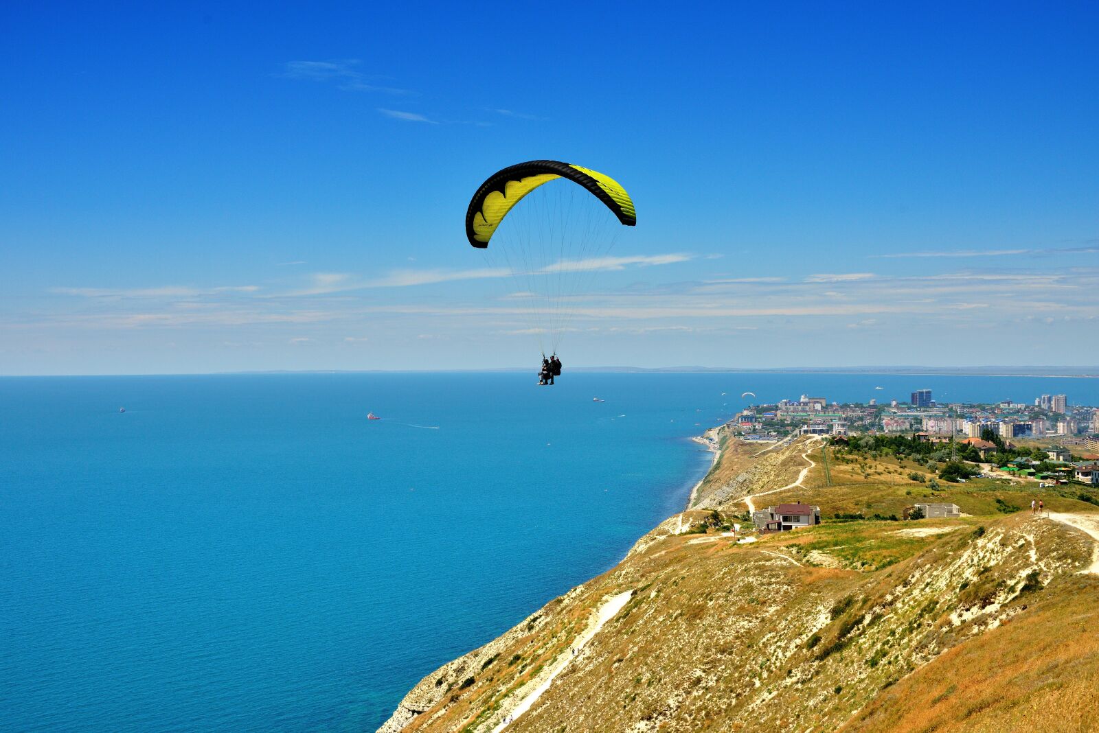 Nikon D800 sample photo. Anapa, sea, parachute photography