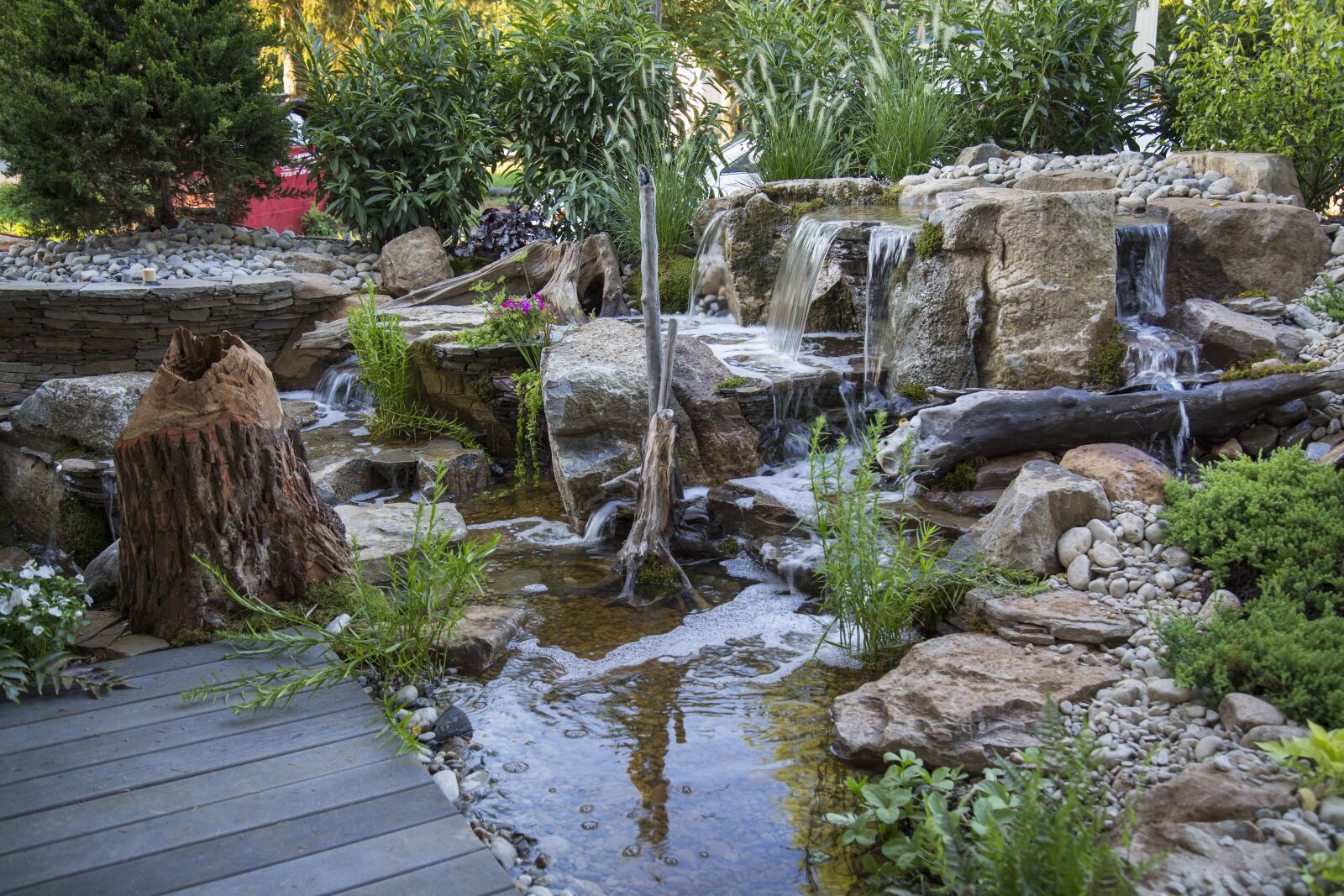 Canon EF 24-105mm F4L IS USM sample photo. Pondless waterfalls, waterfalls, backyard photography