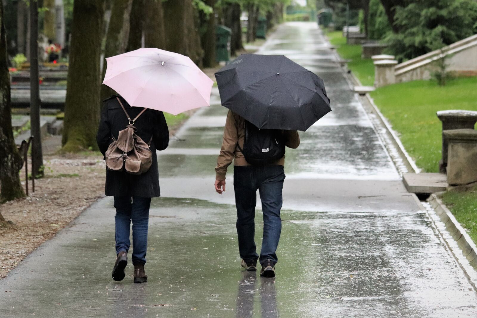 Canon EOS 200D (EOS Rebel SL2 / EOS Kiss X9) sample photo. Rain, tourists, walking photography