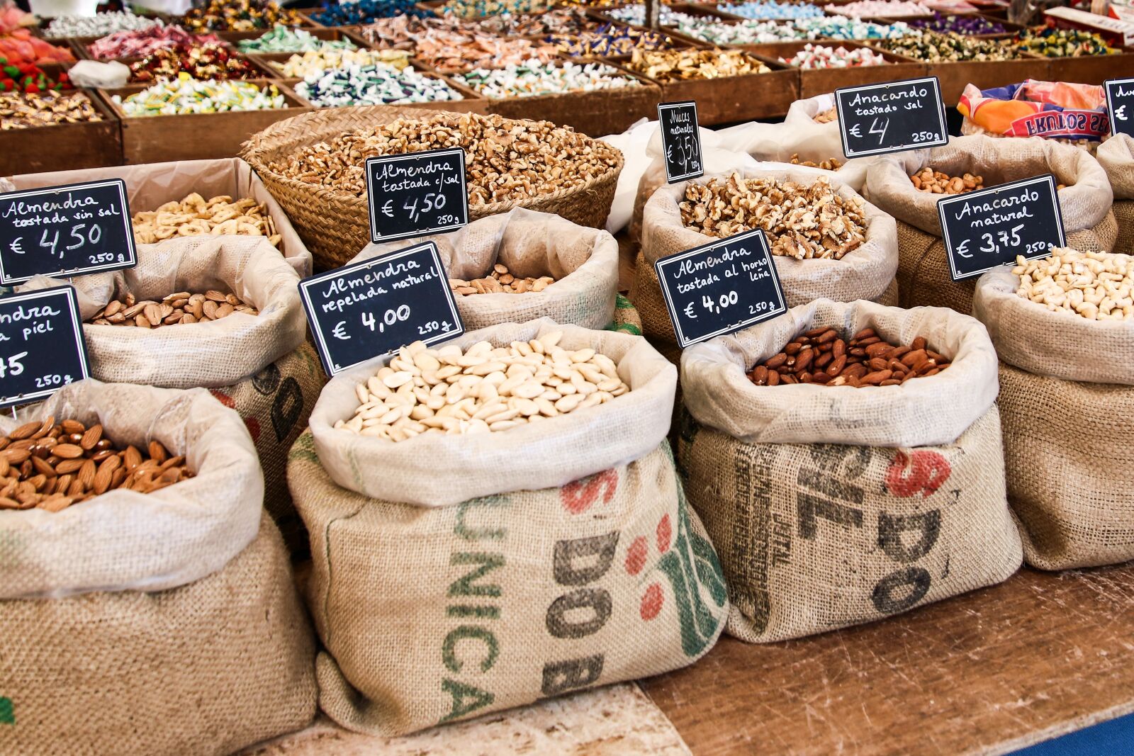Canon EOS 80D sample photo. Market, nuts, sell photography