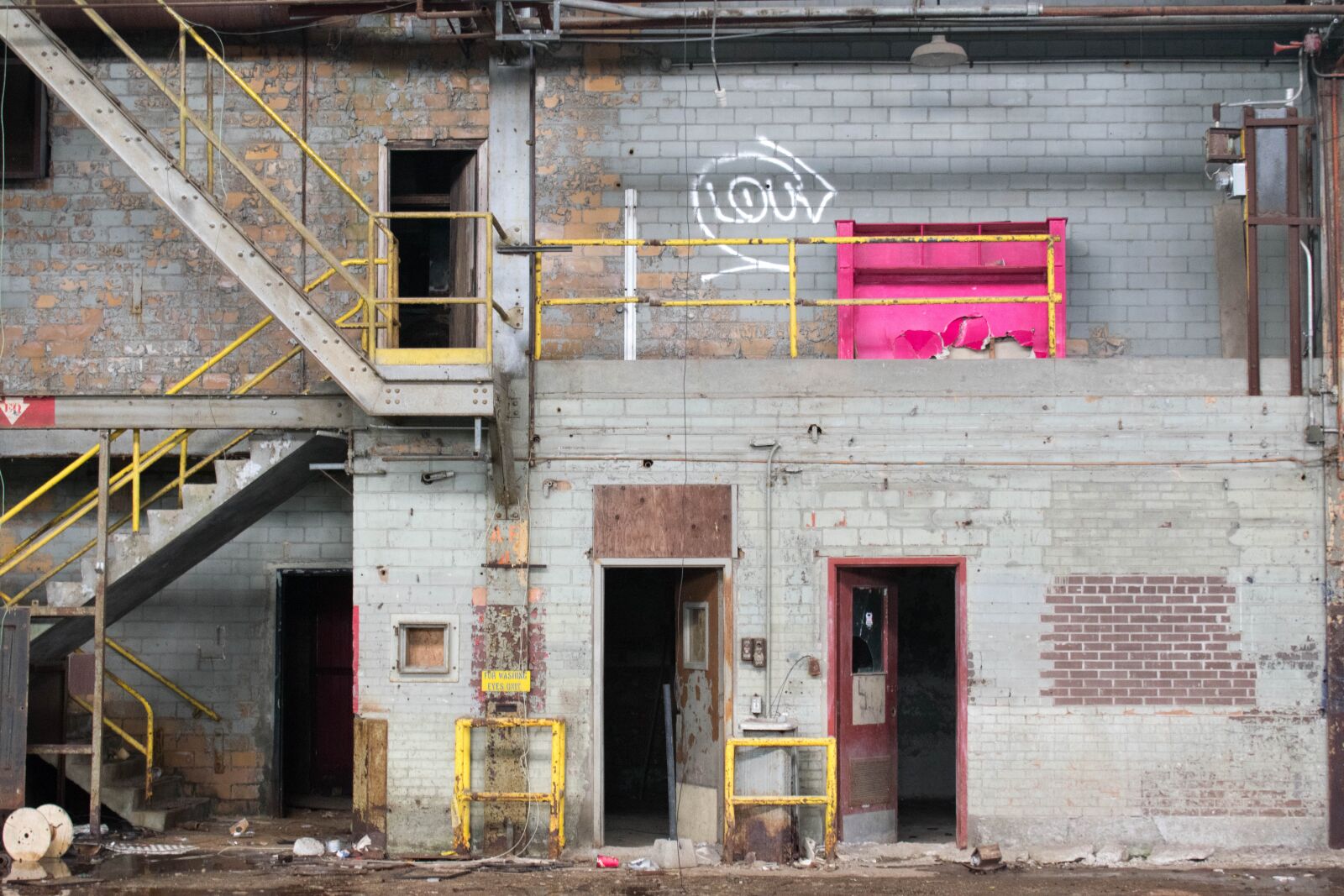 Nikon D3400 sample photo. Stairs, warehouse, industrial photography