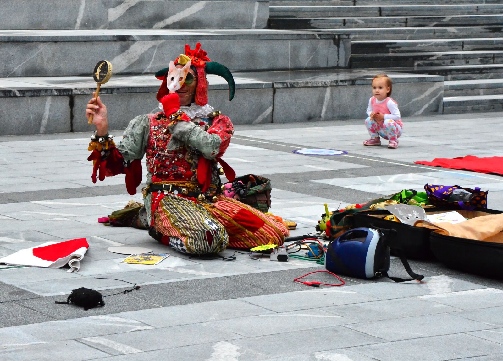 Nikon D7100 sample photo. Clown, play, street art photography