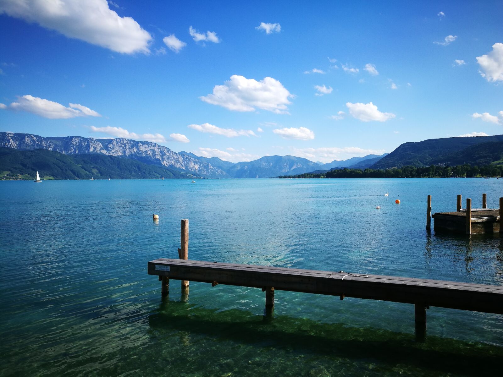 HUAWEI P9 sample photo. Pier, lake, mountain lake photography
