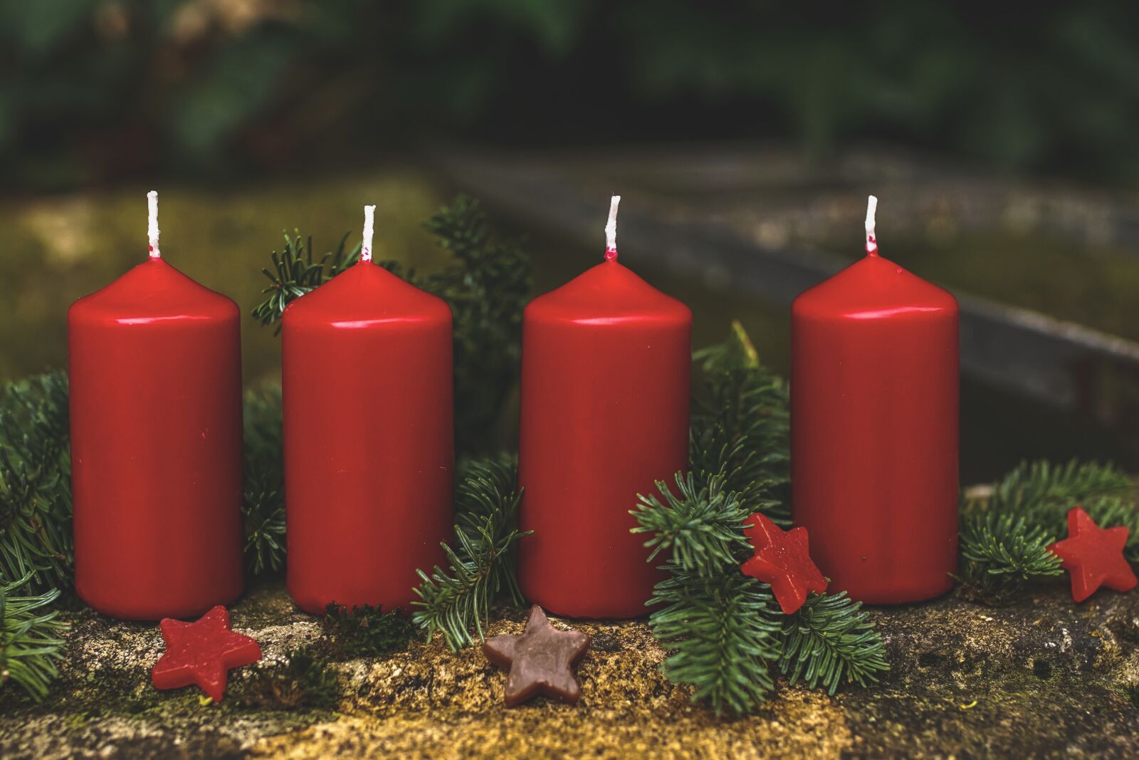 35mm F1.4 sample photo. Advent, advent candles, red photography