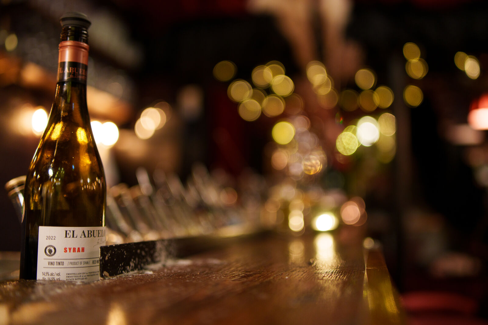 Samyang AF 35mm F1.4 P sample photo. Bottle bokeh photography