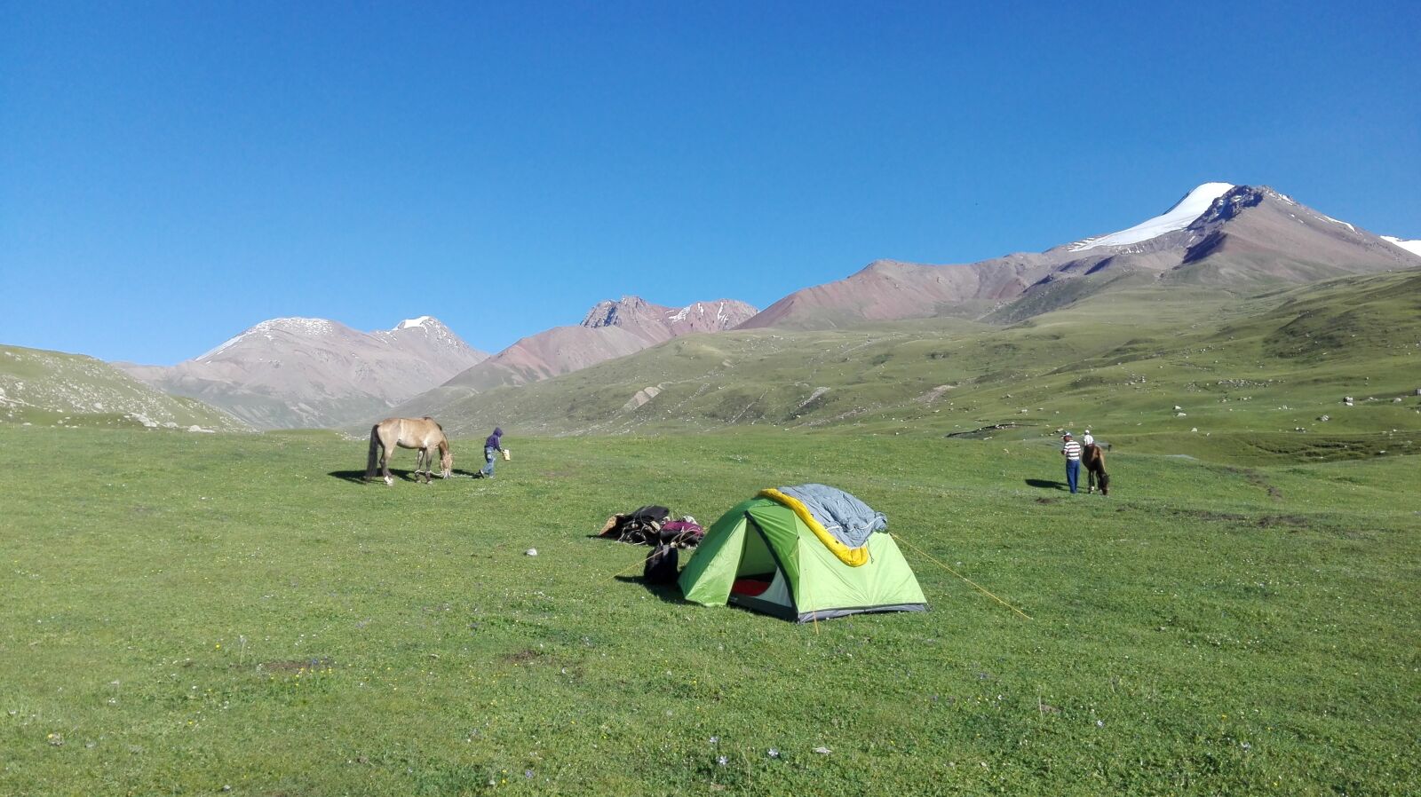 HUAWEI P8 Lite sample photo. Camping, kirghystan, steppes photography
