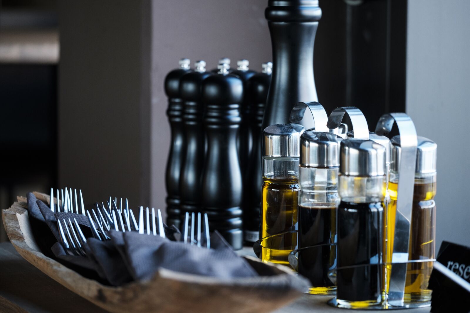 Fujifilm X-T2 + Fujifilm XF 80mm F2.8 R LM OIS WR Macro sample photo. Restaurant, gastronomy, vinegar photography