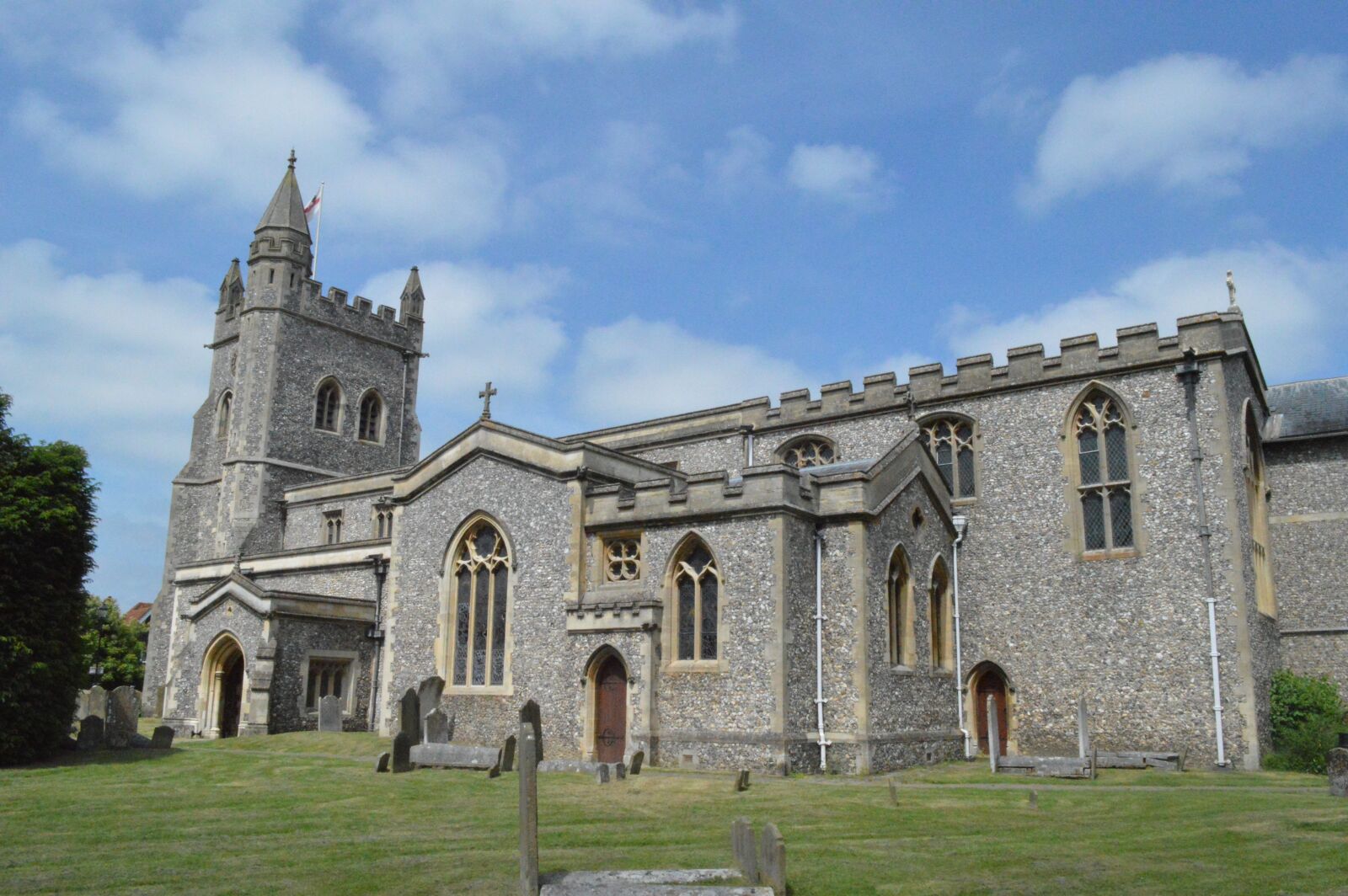 Nikon D3200 sample photo. Church, grass, sky photography