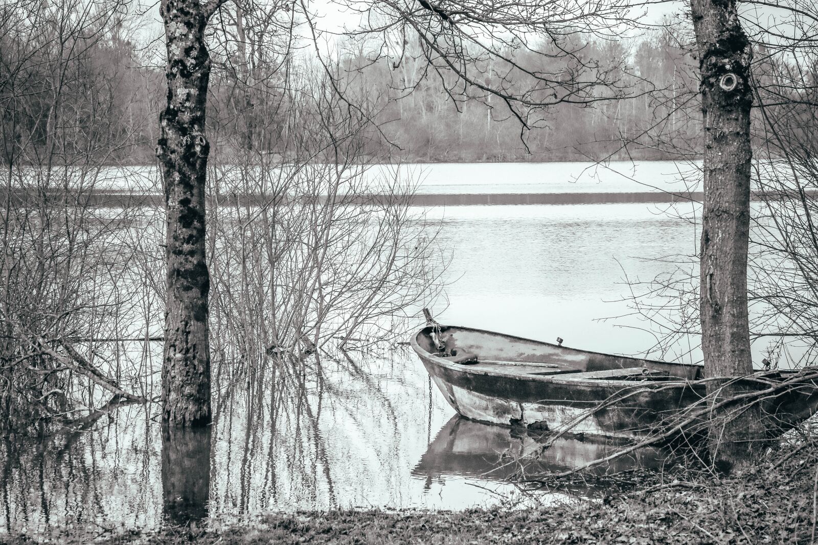 Canon EOS 70D sample photo. Boat, winter, pond photography