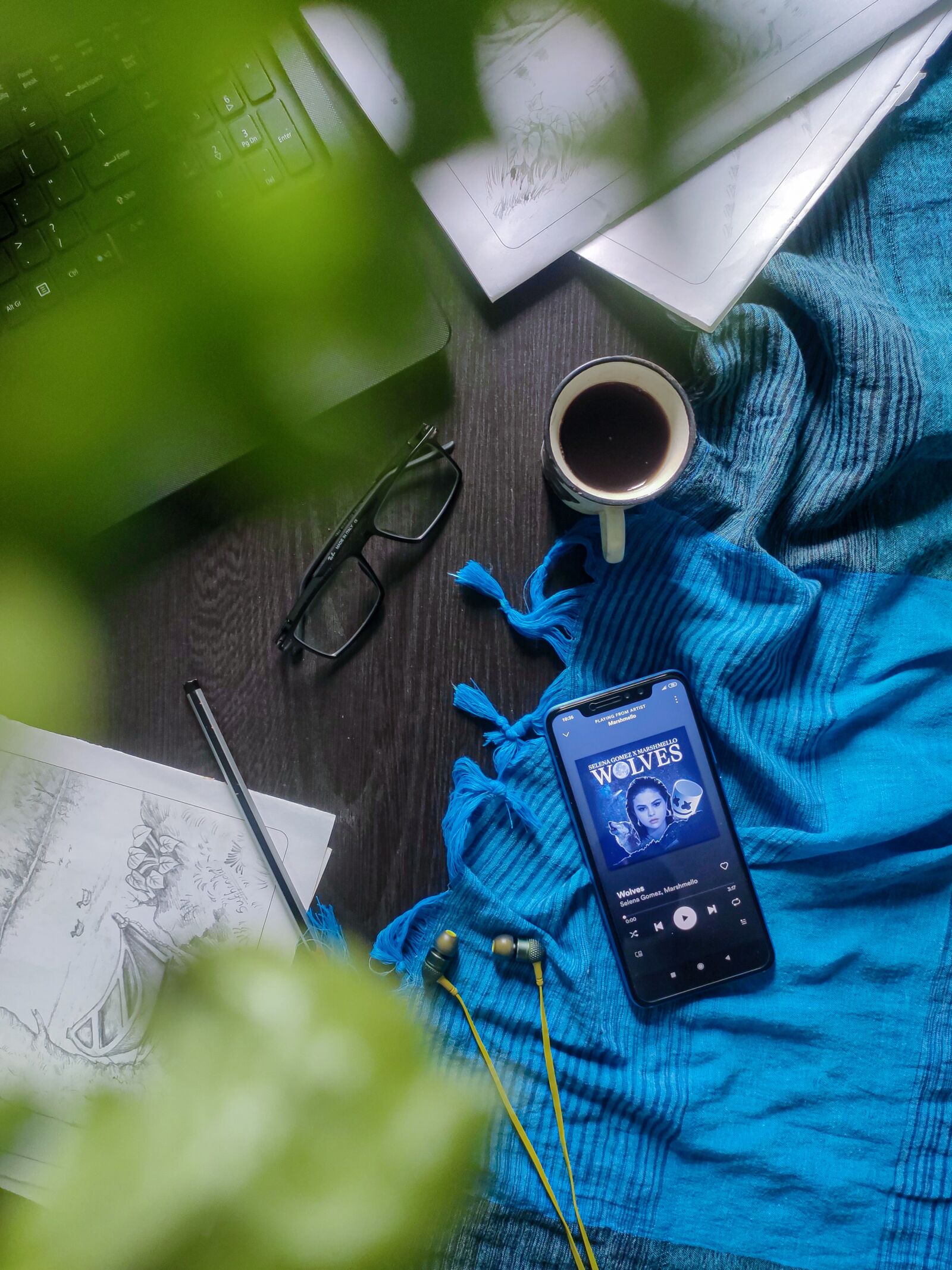 Xiaomi Redmi Note 7 Pro sample photo. Morning, study, flatlay photography