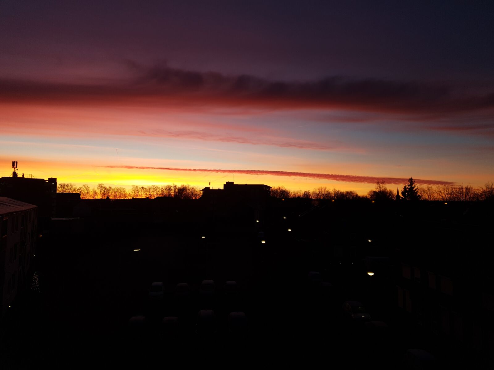 Samsung Galaxy S9+ sample photo. Sunset, sun, kerkrade photography