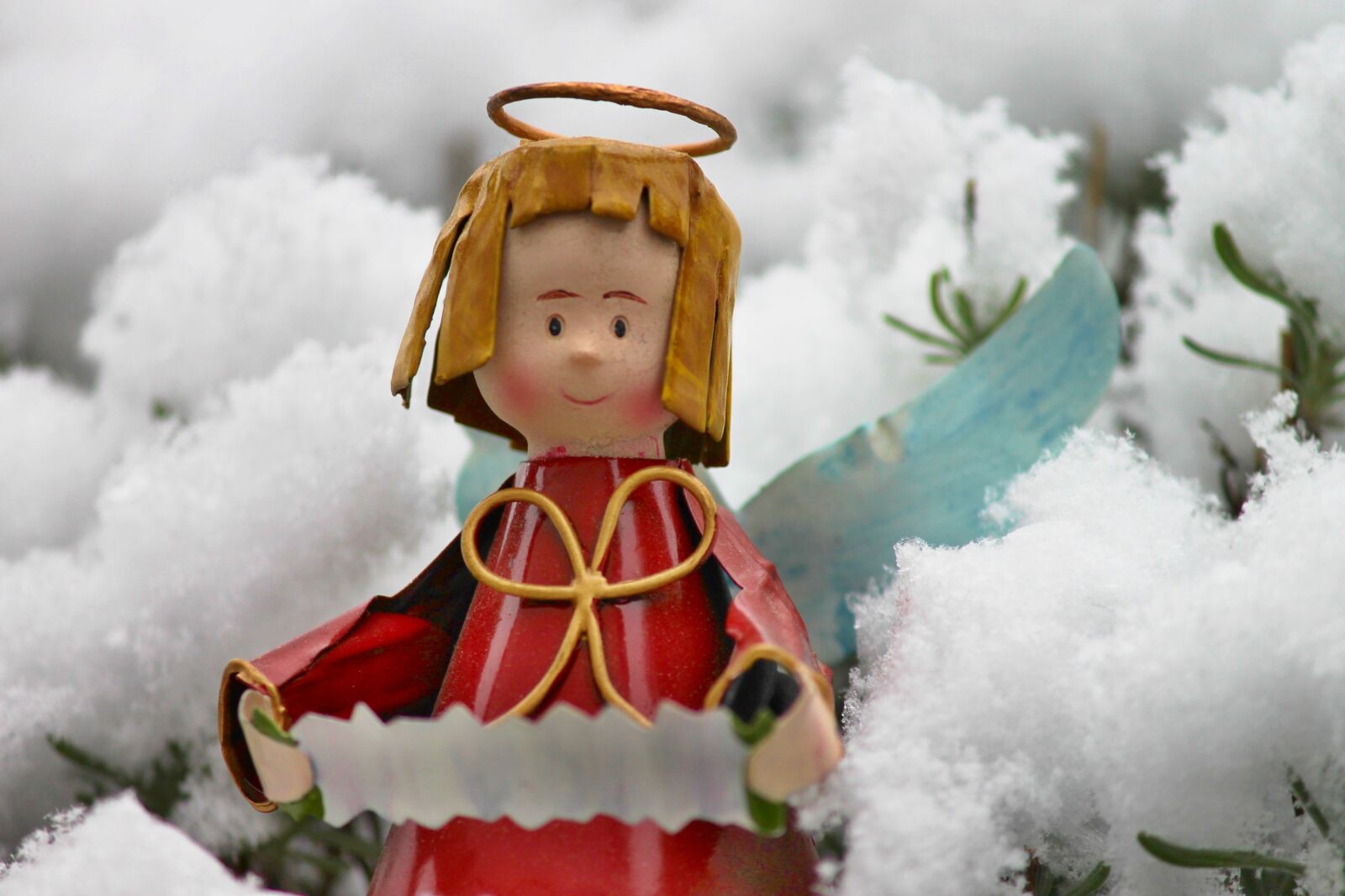 Canon EOS 1100D (EOS Rebel T3 / EOS Kiss X50) sample photo. Angel, figure, snow photography
