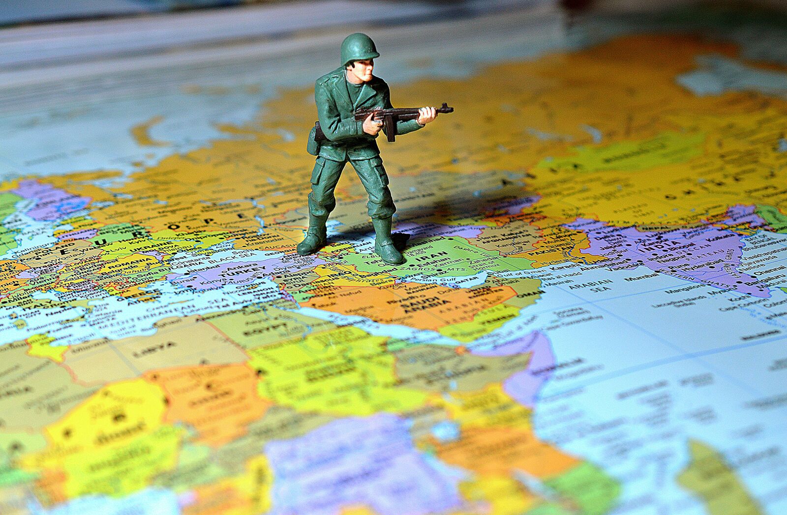 Nikon D3200 sample photo. Soldier, map, middle east photography