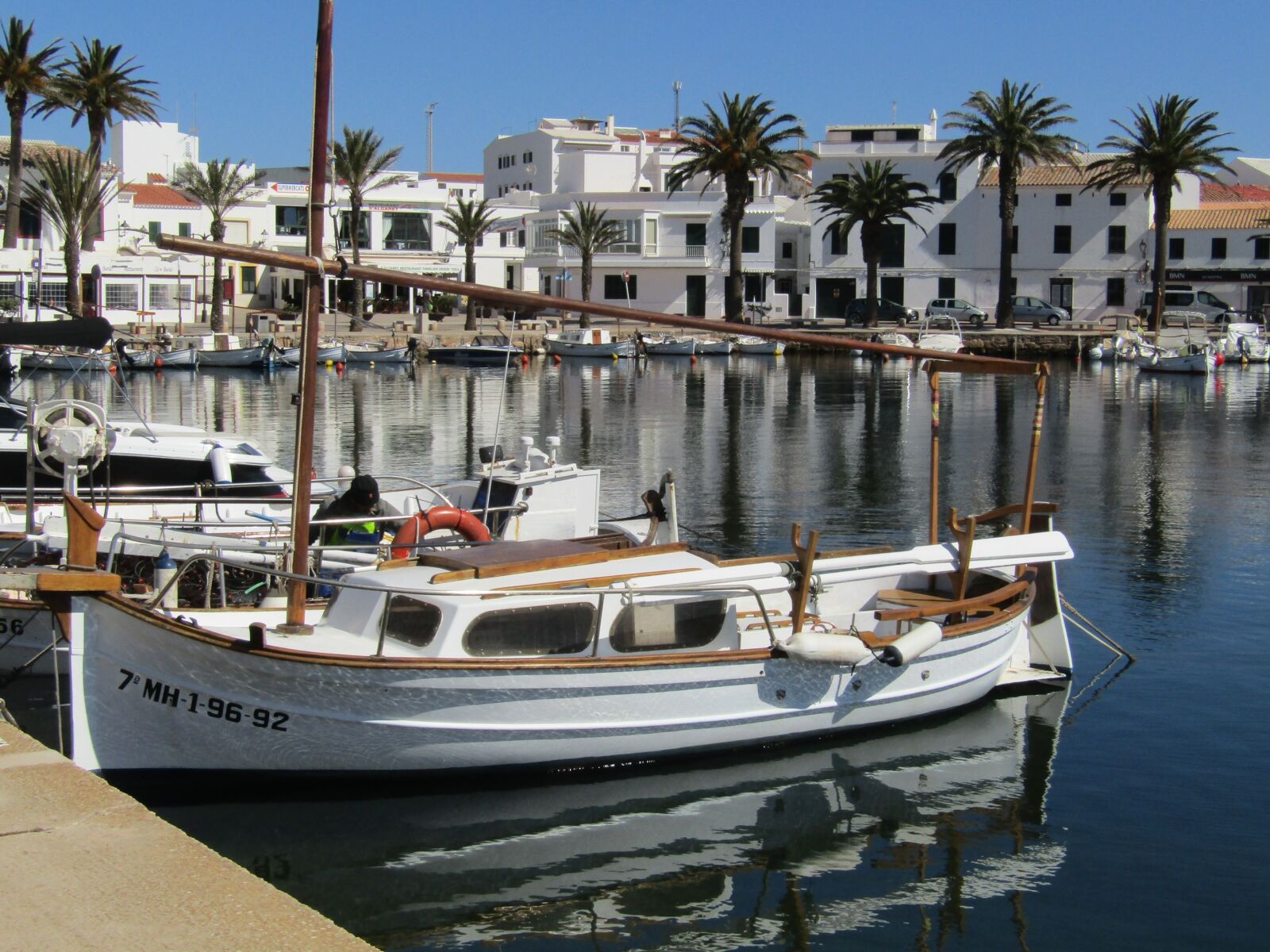 Canon POWERSHOT SX412 IS sample photo. Menorca, boat, marina photography