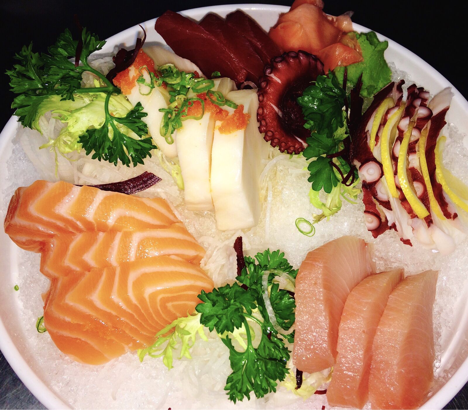 iPhone 5s back camera 4.15mm f/2.2 sample photo. Sushi, fish, salmon photography