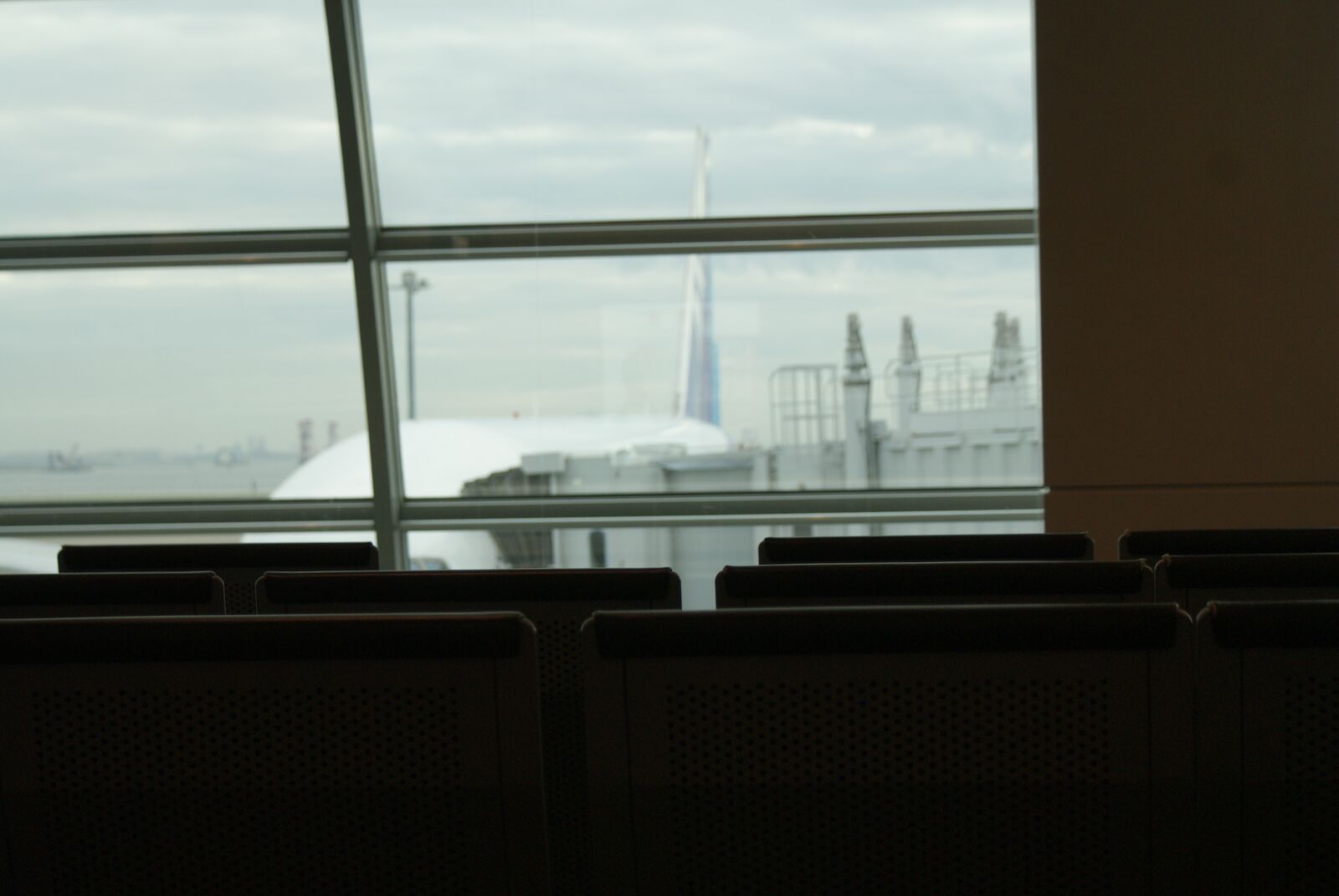 Sony Alpha DSLR-A200 sample photo. Airport, airplane, windows photography