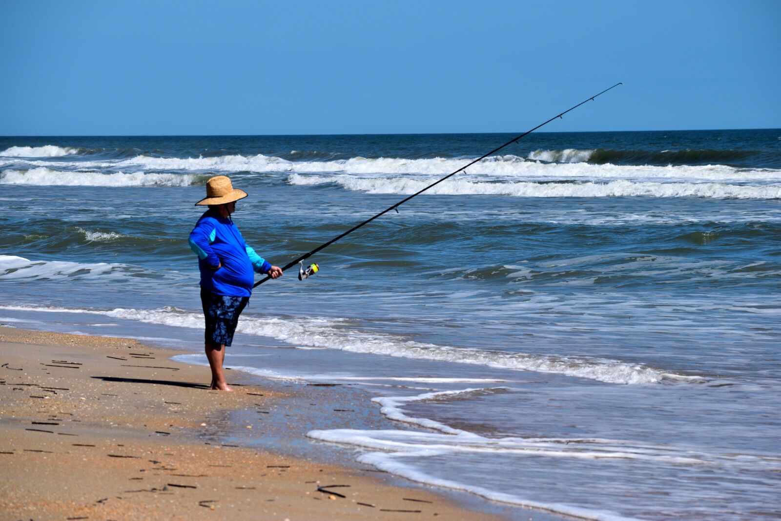 Nikon D3300 sample photo. Surf fishing, fisherman, ocean photography